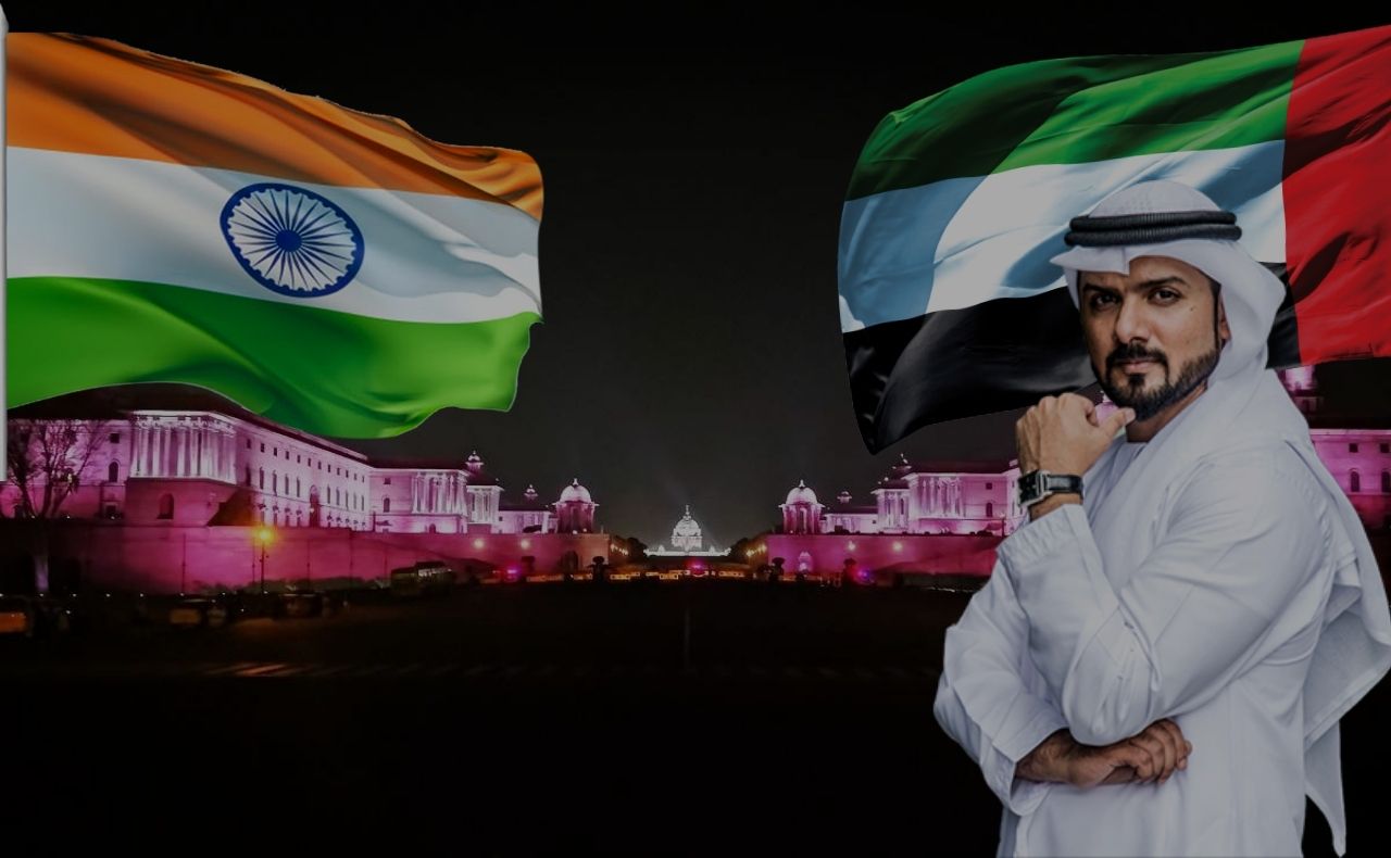 India UAE Flags
